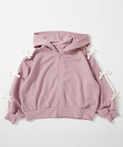 devirock(デビロック)の「リボン付き サイドライン おめかし ジップパーカー(その他アウター・キッズ・アイボリー/ブラック/グレー/ピンク系1・100cm/110cm/120cm/130cm/140cm/150cm/160cm)」の16枚目の写真