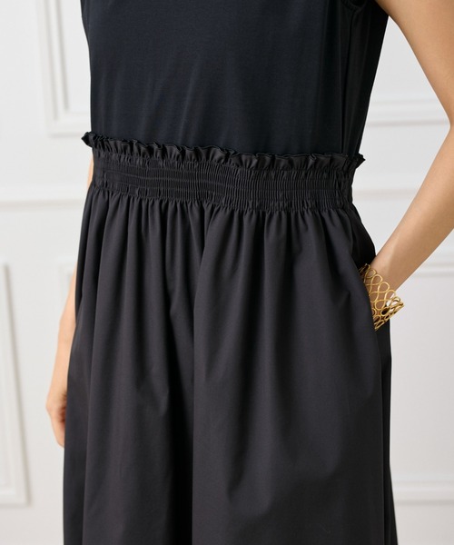 INED(イネド)の「【UVカット】【接触冷感】ORGANIC FIELDプレーティング コンビワンピース(ワンピース・レディース・ブラック/ベージュ・9号/7号)」の13枚目の写真