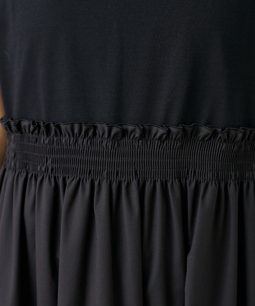 INED(イネド)の「【UVカット】【接触冷感】ORGANIC FIELDプレーティング コンビワンピース(ワンピース・レディース・ブラック/ベージュ・9号/7号)」の15枚目の写真