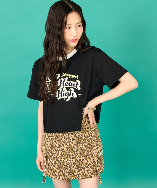 ANAP GiRL(アナップガール)の「サイド ポケット デザイン スカパン【キッズお揃い】(スカート・キッズ・ベージュ/ブルー・XS/S/M)」の8枚目の写真