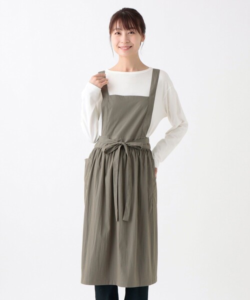 Afternoon Tea（アフタヌーンティー）の「ドレスエプロン（エプロン・レディース・ベージュ/グレー・ONE SIZE）」の2枚目の写真
