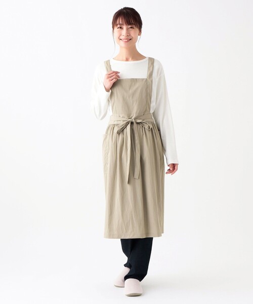 Afternoon Tea（アフタヌーンティー）の「ドレスエプロン（エプロン・レディース・ベージュ/グレー・ONE SIZE）」の5枚目の写真