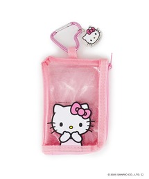 sanrio(サンリオ)のSanrio characters(サンリオキャラクターズ) ハート形カラビナ付きクリアパスコインケース チャーム付き SAN-0082 / ハローキティ・クロミ(コインケース)