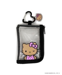 sanrio（サンリオ）の「Sanrio characters(サンリオキャラクターズ) ハート形カラビナ付きクリアパスコインケース チャーム付き SAN-0082 / ハローキティ・クロミ（コインケース）」