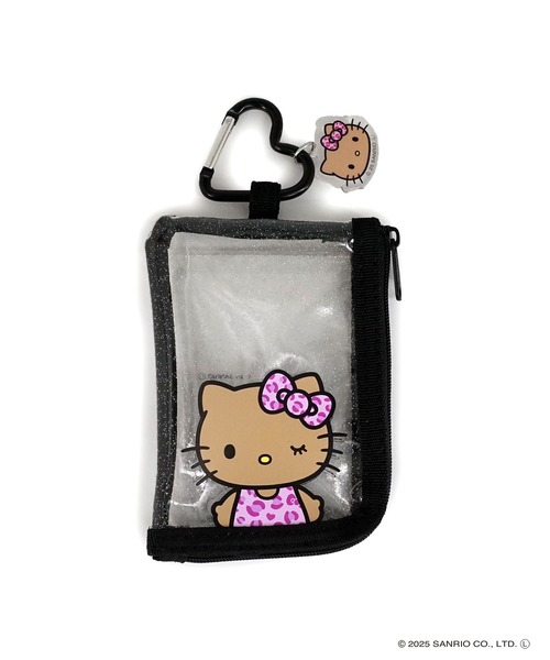 sanrio(サンリオ)のSanrio characters(サンリオキャラクターズ) ハート形カラビナ付きクリアパスコインケース チャーム付き SAN-0082 / ハローキティ・クロミ(コインケース)