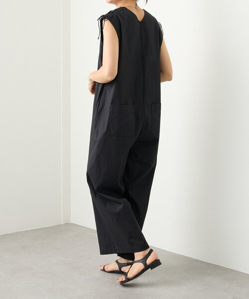 ビアズリーBEARDSLEY　オールインワン　　サロペット ビアズリー BEARDSLEY フリルスリーブサロペット （black