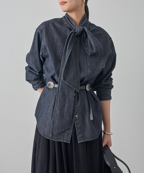 20周年限定】デニムボウタイブラウス（シャツ/ブラウス）｜LOUNGEDRESS