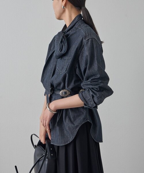 LOUNGEDRESS(ラウンジドレス) デニムボウタイブラウス LOUNGEDRESS（ラウンジドレス）の「デニムボウタイブラウス（シャツ