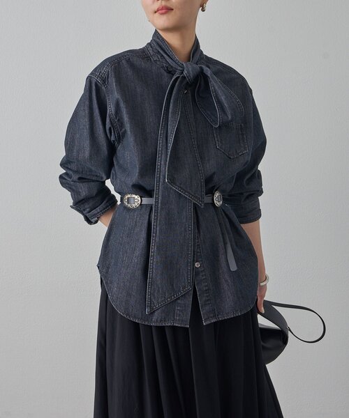 20周年限定】デニムボウタイブラウス（シャツ/ブラウス）｜LOUNGEDRESS