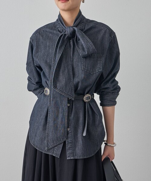 20周年限定】デニムボウタイブラウス（シャツ/ブラウス）｜LOUNGEDRESS