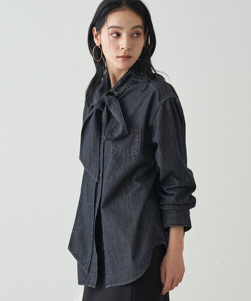 20周年限定】デニムボウタイブラウス（シャツ/ブラウス）｜LOUNGEDRESS