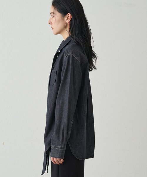 セール】デニムボウタイブラウス（シャツ/ブラウス）｜LOUNGEDRESS