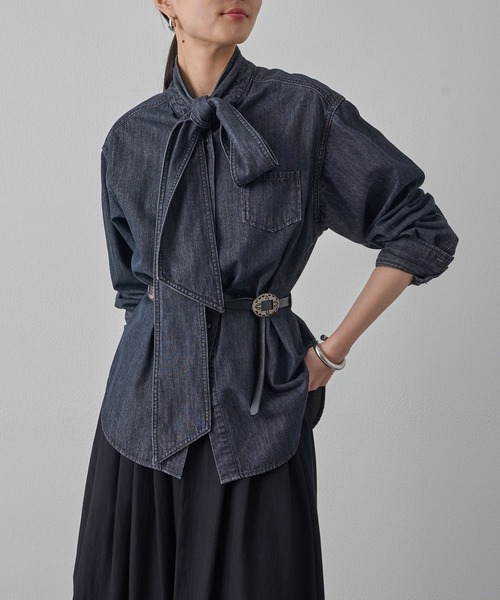 20周年限定】デニムボウタイブラウス（シャツ/ブラウス）｜LOUNGEDRESS