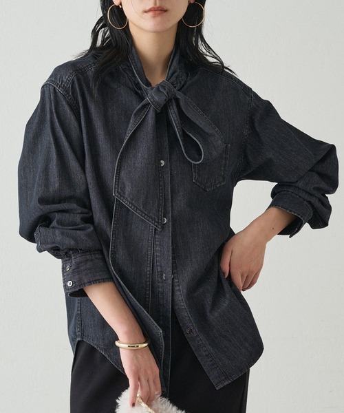 セール】【20周年限定】デニムボウタイブラウス（シャツ/ブラウス