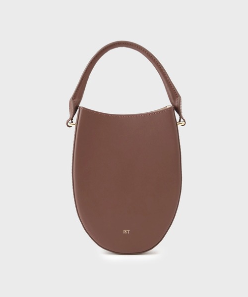 ADAM ET ROPE'（アダムエロペ）の「【PFT】Tamago Small ポシェット（ハンドバッグ・レディース・ブラウン/ホワイト/キャメル・FREE）」の13枚目の写真