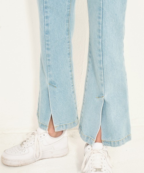 center slit denim