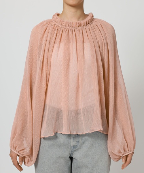 BABYLONE（バビロン）の「2WAY楊柳ブラウス（シャツ/ブラウス・レディース・ブラック/ピンク/ライトベージュ・フリー）」の17枚目の写真