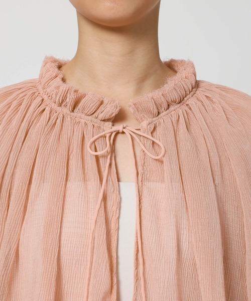 BABYLONE（バビロン）の「2WAY楊柳ブラウス（シャツ/ブラウス・レディース・ブラック/ピンク/ライトベージュ・フリー）」の9枚目の写真