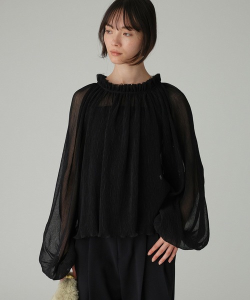 BABYLONE（バビロン）の「2WAY楊柳ブラウス（シャツ/ブラウス・レディース・ブラック/ピンク/ライトベージュ・フリー）」の20枚目の写真