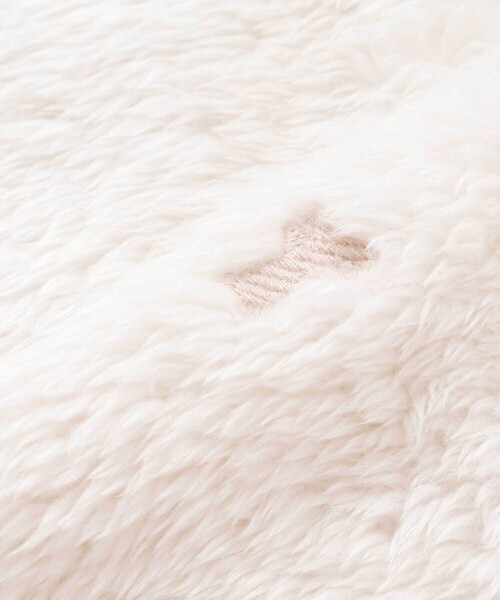 SLAP SLIP BABY(スラップスリップベビー)の「【お揃い】フード付き総柄刺しゅうもこもこボアマントベビー(50~90cm)(その他ベビーウェア・キッズ・オフホワイト/ピンク・FREE)」の13枚目の写真