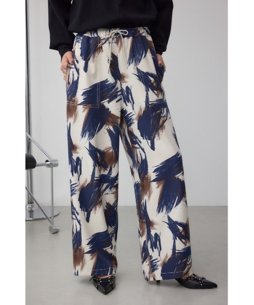 AZUL by moussy(アズールバイマウジー)の「パッチポケットウエストイージーパンツ(スラックス・レディース・ブラック系その他/ブラック/ホワイト系その他/ブラウン・SMALL/MEDIUM)」の5枚目の写真
