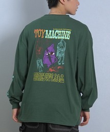 TOY MACHINE（トイ マシーン）の「TOY MACHINE/トイマシーン 長袖 Tシャツ ロンT バックプリント 袖プリント ロゴ オーバーサイズ KNIFE SECT LONG TEE MTMFFLT3（Tシャツ/カットソー）」