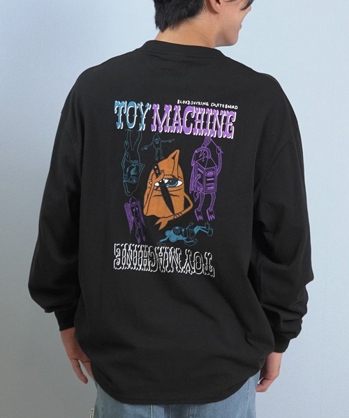 TOY　MACHINE（トイ　マシーン）の「TOY MACHINE/トイマシーン 長袖 Tシャツ ロンT バックプリント 袖プリント ロゴ オーバーサイズ KNIFE SECT LONG TEE MTMFFLT3（Tシャツ/カットソー・メンズ・グリーン/ホワイト/ブラック・M/XL/L）」の2枚目の写真