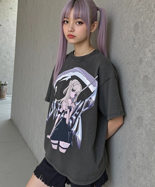 LOVEKILLER ラブキラー　アニメイラスト　Tシャツ　ダメージ　カスタム 85426604b_18_d_500.jpg