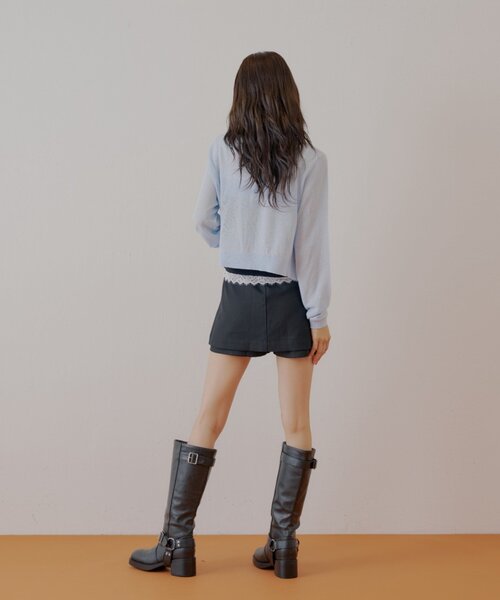 Chico（チコ）の「シアーカーディガン+ねじりシャツドッキングベアセット（カーディガン/ボレロ・レディース・ベージュ/グレー/ブラック・FREE）」の13枚目の写真