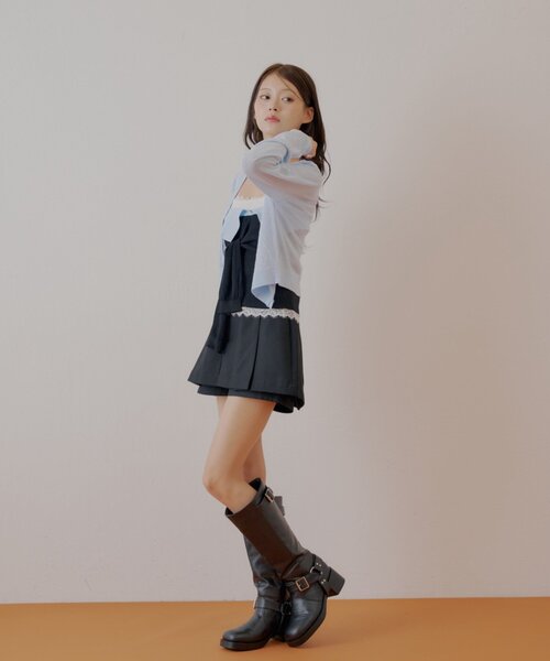 Chico（チコ）の「シアーカーディガン+ねじりシャツドッキングベアセット（カーディガン/ボレロ・レディース・ベージュ/グレー/ブラック・FREE）」の17枚目の写真