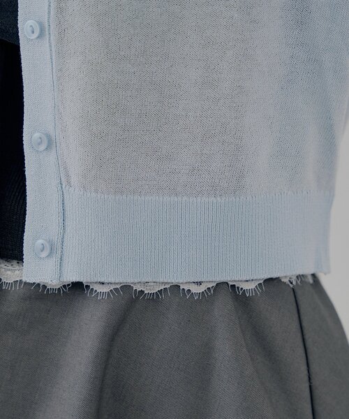 Chico（チコ）の「シアーカーディガン+ねじりシャツドッキングベアセット（カーディガン/ボレロ・レディース・ベージュ/グレー/ブラック・FREE）」の10枚目の写真