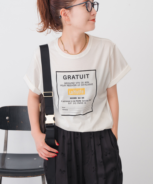Spick & Span(スピックアンドスパン)の「《追加》La Hutte / ラ ユット ロゴTee(Tシャツ/カットソー・レディース・ホワイト系その他/ホワイト×ホワイト/ブラックミックス・FREE)」の9枚目の写真