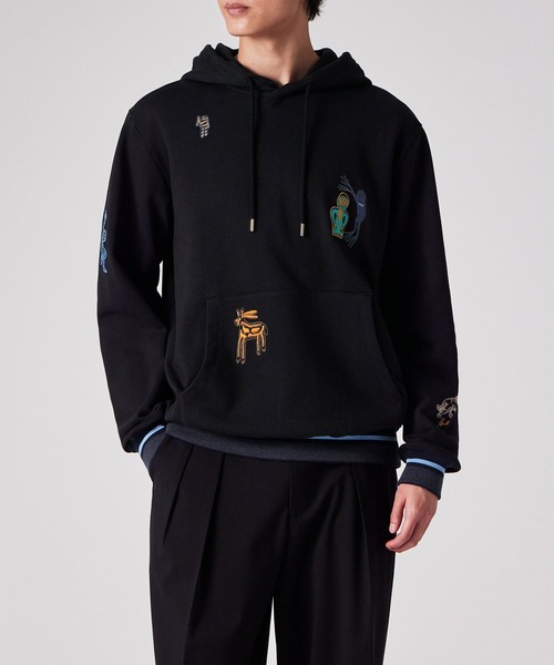 Paul Smith(ポールスミス)の「“Little Beasts Embroidery” パーカ【253507 072YE】(パーカー・メンズ・ネイビー・MEDIUM/LARGE/X-LARGE)」の6枚目の写真