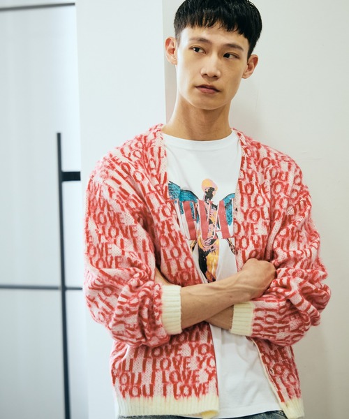 TOWNCRAFT（タウンクラフト）の「TOWNCRAFT / タウンクラフト SHAGGY VINTAGE PATTERN CARDIGAN レオパード アーガイル デイジー シャギー カーディガン モヘアタッチ（カーディガン/ボレロ・メンズ・その他1/グレー/グレー系その他/オリーブ/その他2/カーキ・X-SMALL/SMALL/MEDIUM/LARGE）」の6枚目の写真