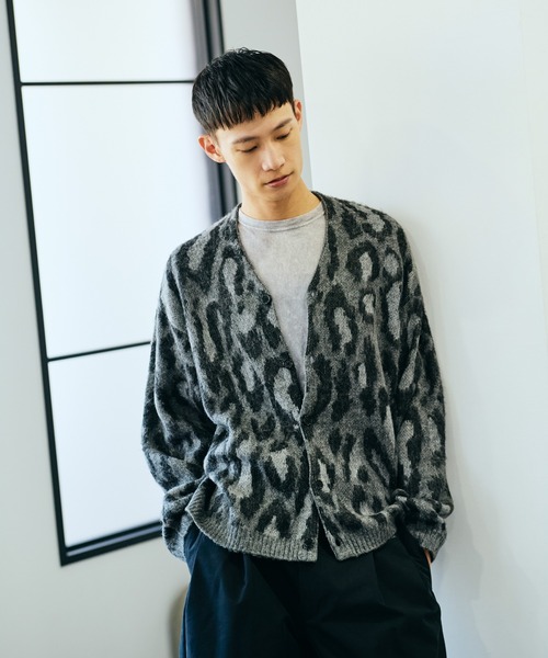 TOWNCRAFT（タウンクラフト）の「TOWNCRAFT / タウンクラフト SHAGGY VINTAGE PATTERN CARDIGAN レオパード アーガイル デイジー シャギー カーディガン モヘアタッチ（カーディガン/ボレロ・メンズ・その他1/グレー/グレー系その他/オリーブ/その他2/カーキ・X-SMALL/SMALL/MEDIUM/LARGE）」の10枚目の写真