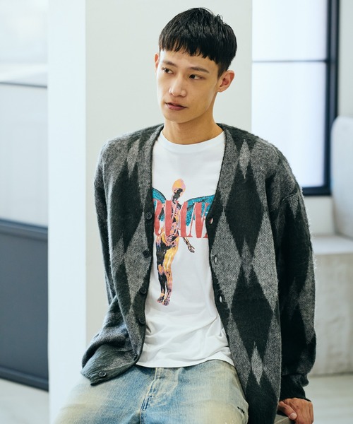 TOWNCRAFT（タウンクラフト）の「TOWNCRAFT / タウンクラフト SHAGGY VINTAGE PATTERN CARDIGAN レオパード アーガイル デイジー シャギー カーディガン モヘアタッチ（カーディガン/ボレロ・メンズ・その他1/グレー/グレー系その他/オリーブ/その他2/カーキ・X-SMALL/SMALL/MEDIUM/LARGE）」の13枚目の写真