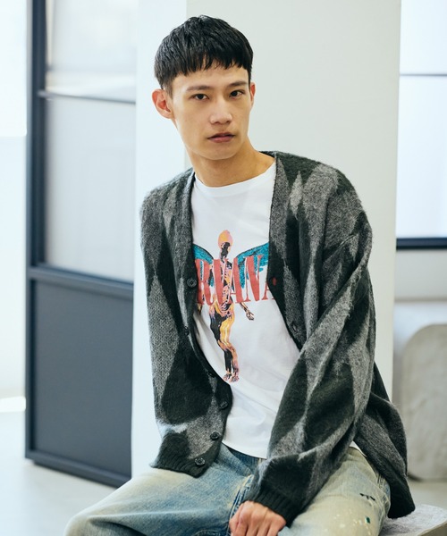 TOWNCRAFT（タウンクラフト）の「TOWNCRAFT / タウンクラフト SHAGGY VINTAGE PATTERN CARDIGAN レオパード アーガイル デイジー シャギー カーディガン モヘアタッチ（カーディガン/ボレロ・メンズ・その他1/グレー/グレー系その他/オリーブ/その他2/カーキ・X-SMALL/SMALL/MEDIUM/LARGE）」の16枚目の写真