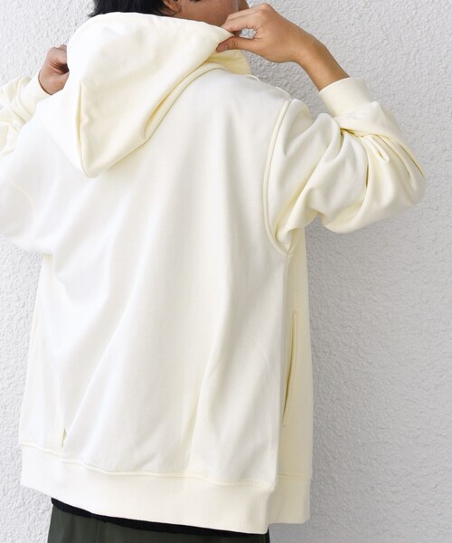 セール】SHIPS any: CLASSY バックタック スウェット ジップ パーカー