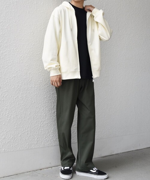 SHIPS any(シップス エニィ)の「SHIPS any: CLASSY バックタック スウェット ジップ パーカー◇(パーカー・メンズ・ブラック/ナチュラル/チャコールグレー・MEDIUM/LARGE)」の20枚目の写真