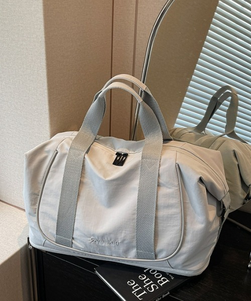 gossip!ロサンゼルス(ゴシップロサンゼルス)の「【Y2K】大容量2WAYトラベルバッグ(拡張可能+9cm/ショルダー&ハンド)(ショルダーバッグ・レディース・ライトグレー/キャメル/ブラック・FREE)」の10枚目の写真