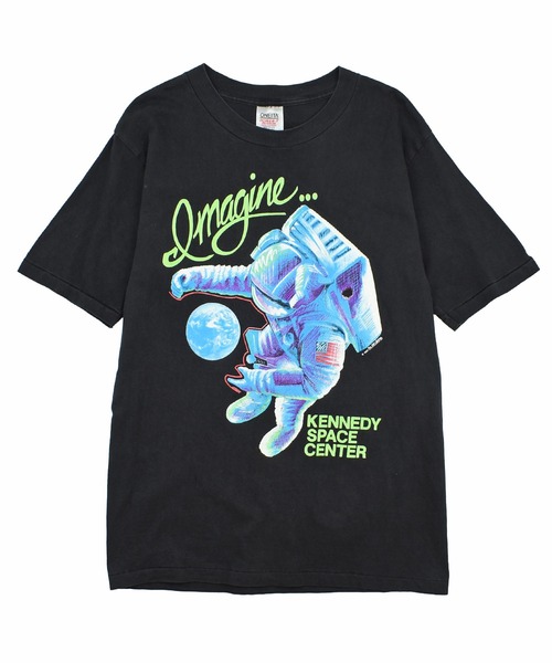 VINTAGE(ヴィンテージ)の「【USED】90’s ONITA “Kennedy Space Center” スーベニア Tシャツ USA製(Tシャツ/カットソー・メンズ・ブラック・LARGE)」の1枚目の写真