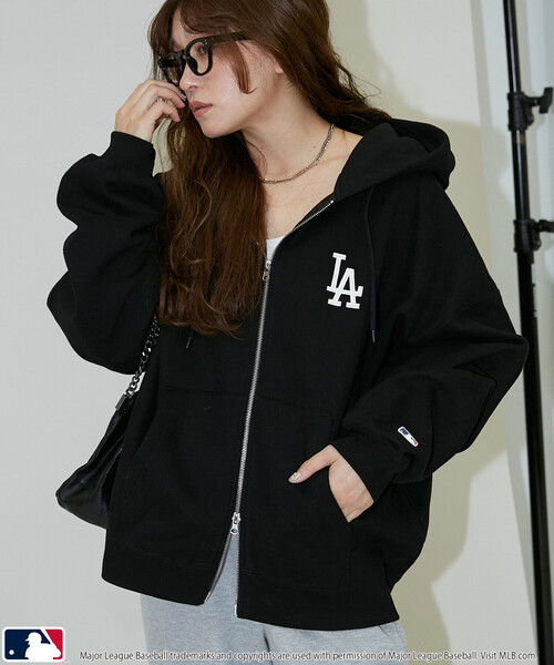 MLB/メジャーリーグベースボール 別注 SWEAT ZIP HOODIE/ジップアップ