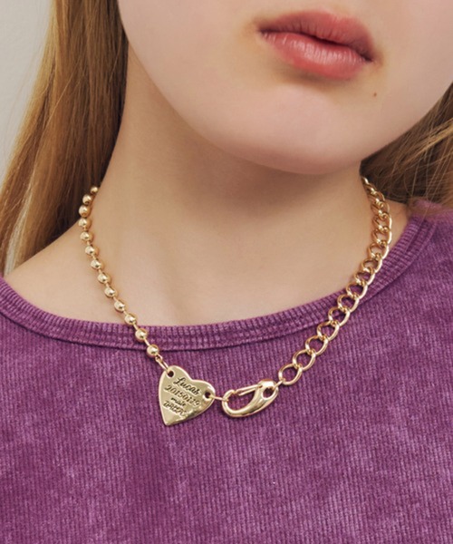 GOLDY(ゴールディ)の「【GOLDY】 ルーカス ハート ID プレート ネックレス 3250401(ネックレス・レディース・シルバー系1/シルバー/ゴールド・FREE)」の3枚目の写真