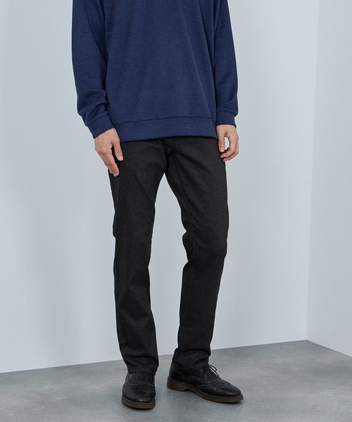 NAVY(ネイビー)の「【NAVY / ネイビー】あったかメガストレッチ裏起毛ストレートパンツ(その他パンツ・メンズ・ネイビー/ブラック/チャコールグレー/グレー/ブラウン/ベージュ・XL/L/M/S)」の3枚目の写真