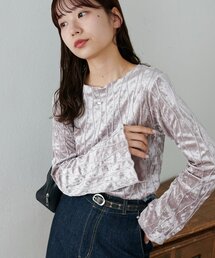 【WEB限定】なみなみベロアプルオーバー