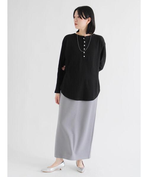 sm2rhythm(サマンサモスモスリズム)の「前後2wayヘンリーネックプルオーバー(Tシャツ/カットソー・レディース・レッド/キナリ/ブラック・F)」の15枚目の写真