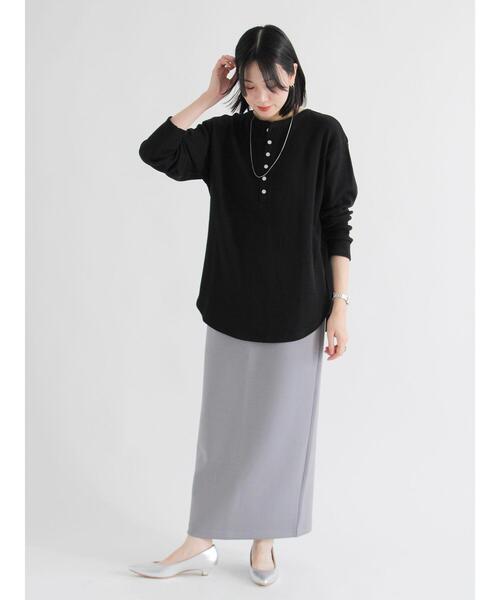 sm2rhythm(サマンサモスモスリズム)の「前後2wayヘンリーネックプルオーバー(Tシャツ/カットソー・レディース・レッド/キナリ/ブラック・F)」の16枚目の写真