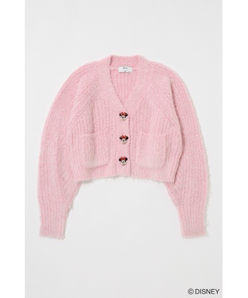 MD FACE BUTTON CD / MINNIE / フェイスボタンカーディガン / ミニー