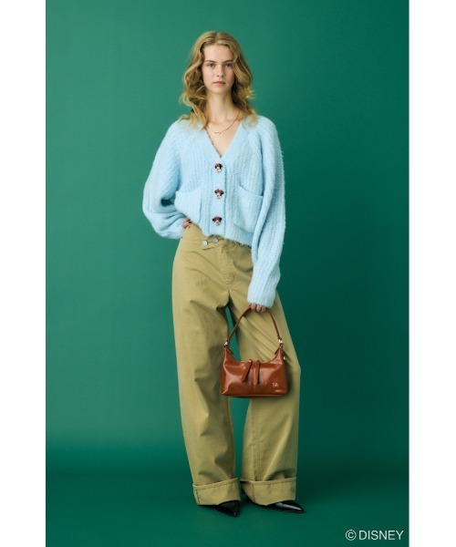 MD FACE BUTTON CD / MINNIE / フェイスボタンカーディガン / ミニー