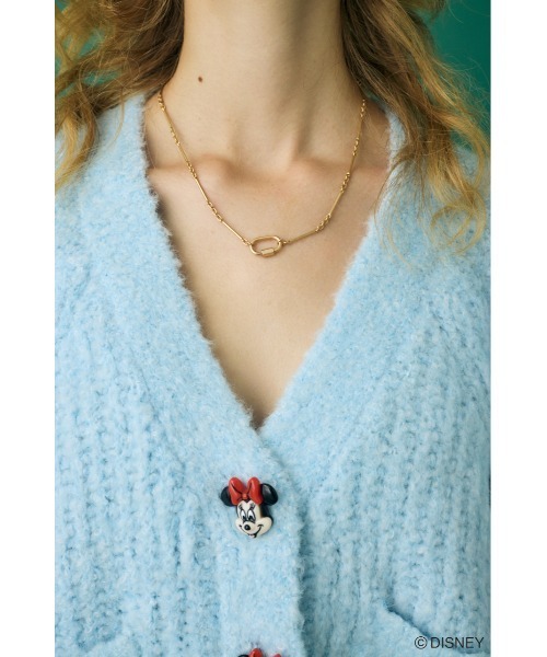 MD FACE BUTTON CD / MINNIE / フェイスボタンカーディガン / ミニー